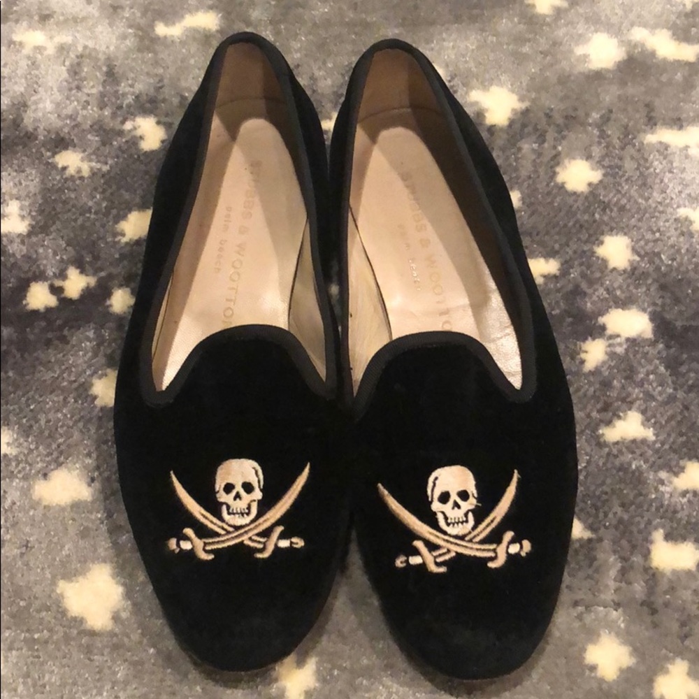 Stubbs and Wooten skull velvet shoes